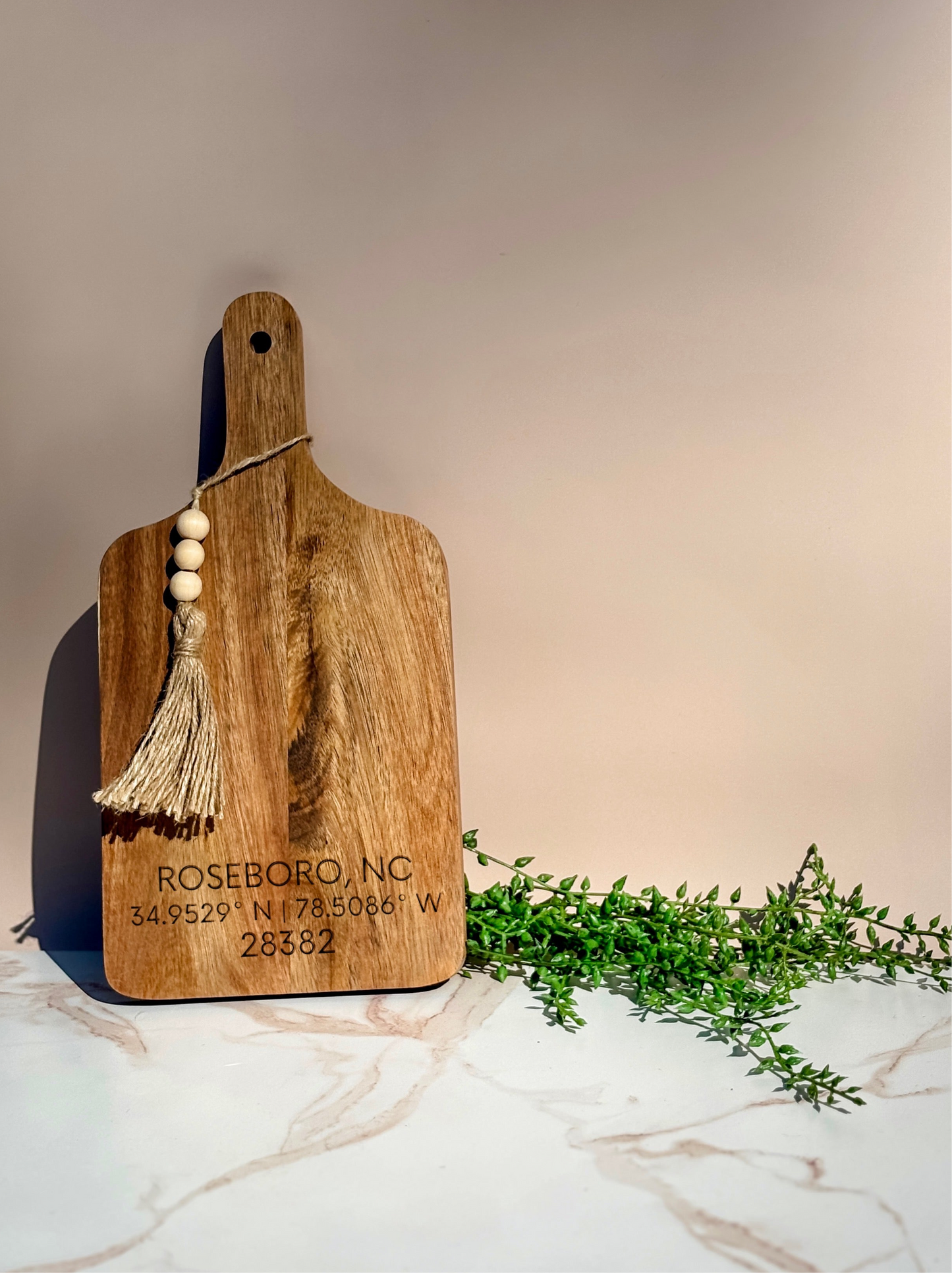 City + Zipcode - Acacia Wood Cutting Board - Small Cutting Board